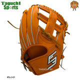 NEW【湯もみ型付け加工無料】【店舗別注】FIVE(ファイブ)カラーセレクトモデル  硬式グラブ 硬式グローブ 内野手用 F501型 オレンジ Fレックス刻印 右投げ用