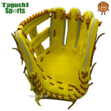 NEW【湯もみ型付け加工無料】【店舗別注】FIVE(ファイブ)カラーセレクトモデル  硬式グラブ 硬式グローブ 内野手用 F501型 イエロー Fレックス刻印 右投げ用