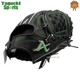 NEW【湯もみ型付け加工無料】　2026年限定モデル　アトムズ（ATOMS）　硬式グラブ（硬式グローブ）　Neo Professional Line　 右投用 内野手用 高校硬式・中学硬式対応 AKG-021B ブラック　グリーンラベル　サード　オールラウンドサイズ 掴み　縦型 牧秀吾モデル