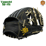 【NEW】【和牛JBグラブ】【宮崎和牛】【プロティオス型付け加工無料】【限定】　硬式グラブ　硬式グローブ　内野手用　セカンド・ショート向き　 JB-004S　Nブラック　【中学硬式全リーグ：高校硬式野球ルール対応】