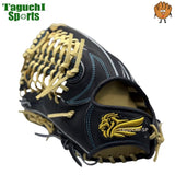 NEW【型付け加工無料】Genuine ジェニュイン　硬式グラブ　プロ仕様　　外野手用グラブ　M8 Tウェブ（網ウェブ） ブースト機能付き　インペリアルブラック（ブラックネイビー）　左投げ