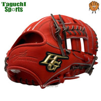 NEW【湯もみ型付け加工無料】ハイゴールド　硬式グラブ　内野手用　SKG-036SP 　バーニングオレンジ　内野オールラウンドサイズ　中学硬式全リーグ対応