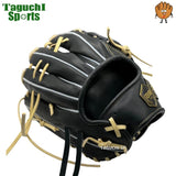 NEW【型付け加工無料】80周年記念　ジュンケイグラブ　店舗別注　硬式グラブ　キップレザー　カラスブラック　509型　サード〜オールラウンド