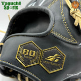 NEW【型付け加工無料】80周年記念　ジュンケイグラブ　店舗別注　硬式グラブ　キップレザー　カラスブラック　509型　サード〜オールラウンド