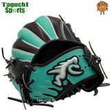 NEW【2025年モデル】【湯もみ型付け加工で仕上げます】【GLOVE STUDIO RYU】　RYU　リュウ　硬式グラブ　硬式グローブ　内野手用（ショート・サード用）　右投げ用　G502型　ブラック×Tブルー【門脇誠モデル】