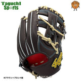 NEW【湯もみ型付け加工済み】てっぺん　Teppen　硬式グラブ　硬式グローブ　内野手用　Bブラウン×ブロンド　店舗別注モデル　MIE-L