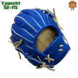 NEW【メーカー湯もみ型付け済】【選手に合わせて型を整えて再度当店で型付けします！】【2026年モデル】ジームス(ZEEMS)　　限定 少年軟式用グラブ　少年軟式用グローブ 16DJN5　直刺繍コウモリラベル　右投げ　大型　ブルー　小学校5年～中学生向け