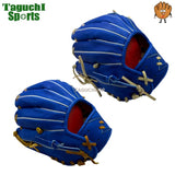 NEW【メーカー湯もみ型付け済】【選手に合わせて型を整えて再度当店で型付けします！】【2026年モデル】ジームス(ZEEMS)　　限定 少年軟式用グラブ　少年軟式用グローブ 20DJN5　直刺繍コウモリラベル　右投げ　大型　ブルー×タン紐　小学校5年～中学生向け