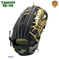NEW【メーカー湯もみ型付け済】【選手に合わせて型を整えて再度当店で型付けします！】【2025年モデル】ジームス(ZEEMS)　　軟式用グラブ　軟式用グローブ　SV-531GGN　外野手用　直刺繍Zeemsラベル　右投げ　ブラック×キャメルブラウン