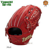 NEW【メーカー湯もみ型付け済】【選手に合わせて型を整えて再度当店で型付けします！】【2025年モデル】ジームス(ZEEMS)　ユースモデル　硬式用グラブ　硬式グローブ ZY-16C　直刺繍　zeemsラベル　右投げ　中型　Rオレンジ　中学硬式
