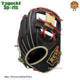 NEW【湯もみ型付け加工無料】【2025年モデル】【今宮選手モデル】ZETT　プロステイタス　限定 軟式グラブ　限定 軟式グローブ　内野手用　セカンド・ショート用　BRGB32576　右投げ用　2トーンカラー限定品　ブラック×パステルブラウン
