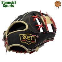 NEW【湯もみ型付け加工無料】【2025年モデル】【今宮選手モデル】ZETT　プロステイタス　限定 軟式グラブ　限定 軟式グローブ　内野手用　セカンド・ショート用　BRGB32576　右投げ用　2トーンカラー限定品　ブラック×パステルブラウン