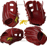 NEW【湯もみ型付け加工済】【GLOVE STUDIO RYU】　RYU　硬式グラブ　硬式グローブ　内野手用　右投げ用　KIC　クリムゾンブラウン